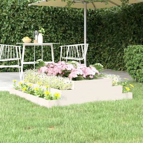 Vidaxx planter 110x110x27 cm fast fyrretræ hvid