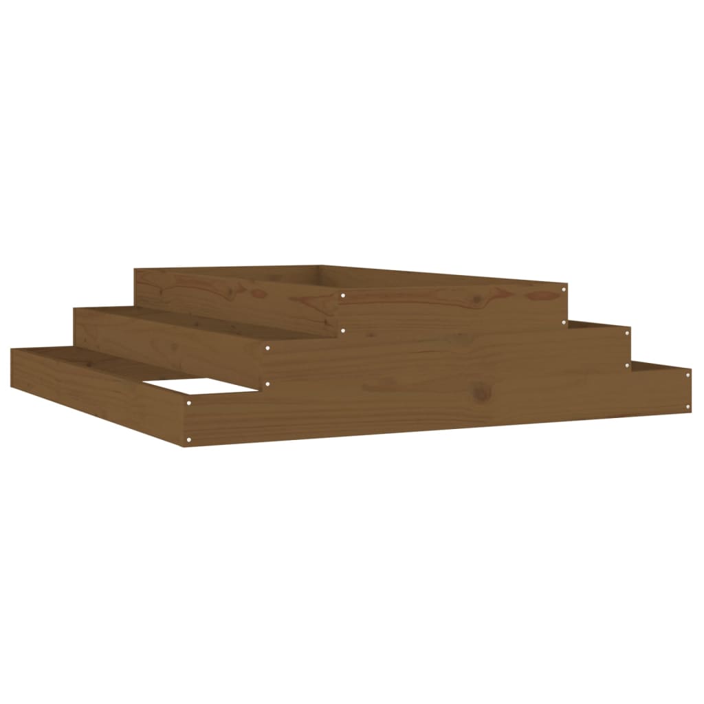 VIDAXX PLANTER 110X110X27 CM SOLID PINE TRE HONEY BRUN