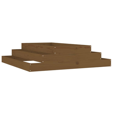 VIDAXX PLANTER 110X110X27 CM SOLID PINE TRE HONEY BRUN