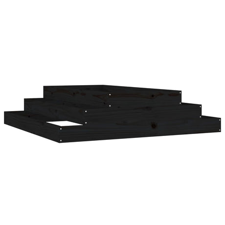 VIDAXX PLANTER 110X110X27 CM SOLID PINE TRÆ Sort