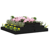 VIDAXX PLANTER 110X110X27 CM SOLID PINE TRÆ Sort