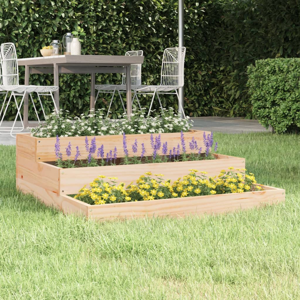 Vidaxx plantekasse 78x78x27 cm massivt fyrretræ