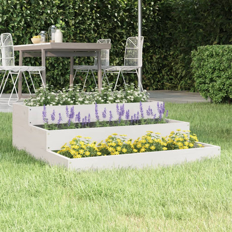 VIDAXX PLANTER 78X78X27 CM SOLID PINE TRE HVID