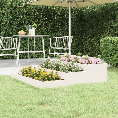 VIDAXX PLANTER 107X107X27 CM SOLID PINE TRÆS HVID