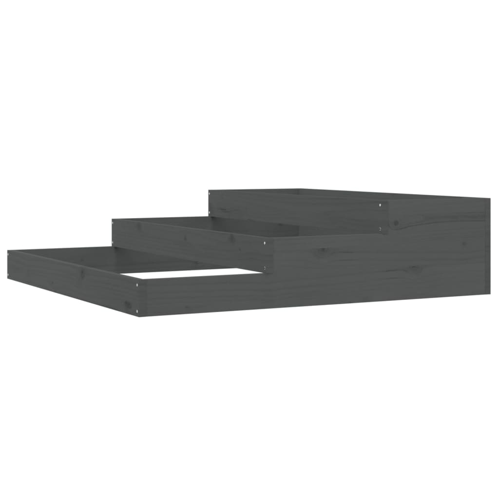 VIDAXX PLANTER 107X107X27 CM SOLID PINE TRE GRÅ