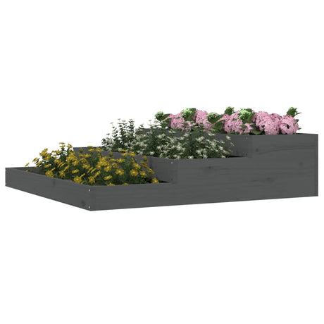 VIDAXX PLANTER 107X107X27 CM SOLID PINE TRE GRÅ