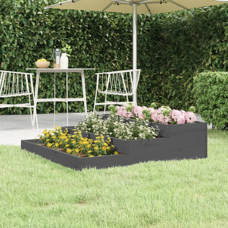 VIDAXX PLANTER 107X107X27 CM SOLID PINE TRE GRÅ