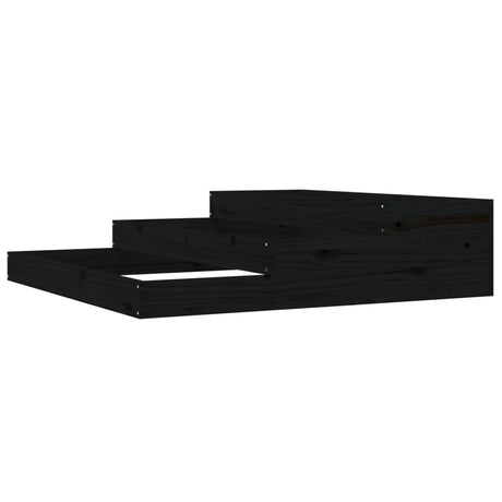VIDAXX PLANTER 107X107X27 CM SOLID PINE TRÆ Sort