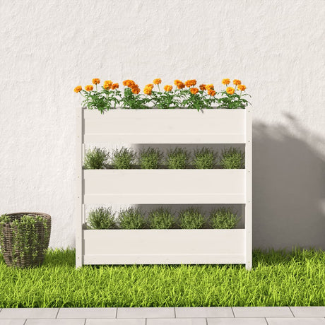 VIDAXX PLANTER 112X25X104.5 cm Solid fyrretræ hvid