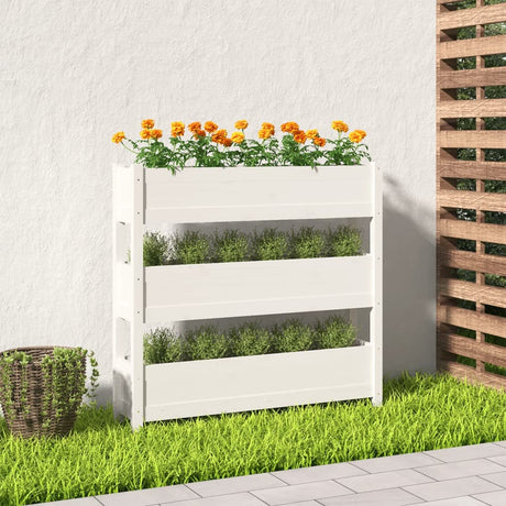 VIDAXX PLANTER 112X25X104.5 cm Solid fyrretræ hvid