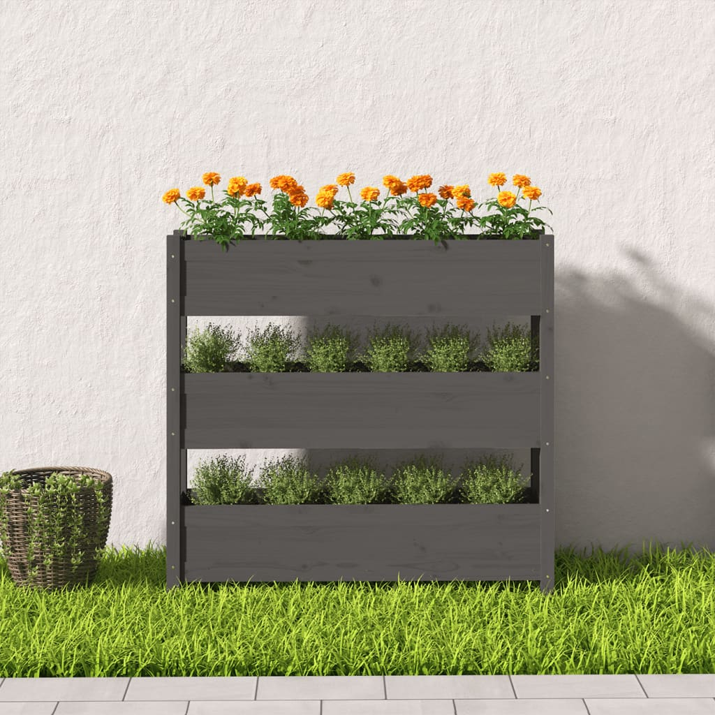 VIDAXX PLANTER 112X25X104.5 cm Solid fyrretræ grå