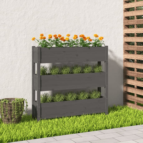 VIDAXX PLANTER 112X25X104.5 cm Solid fyrretræ grå