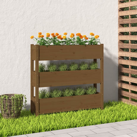VIDAXX PLANTER 112X25X104.5 cm Solid fyrretræ Honningbrun