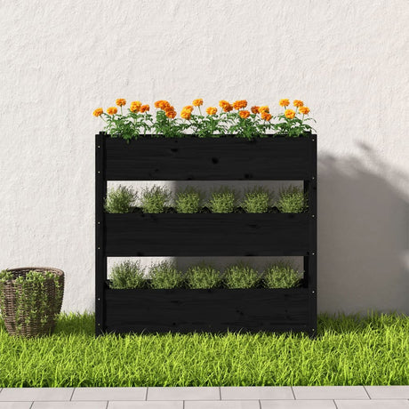 VIDAXX PLANTER 112X25X104.5 cm Solid fyrretræ sort