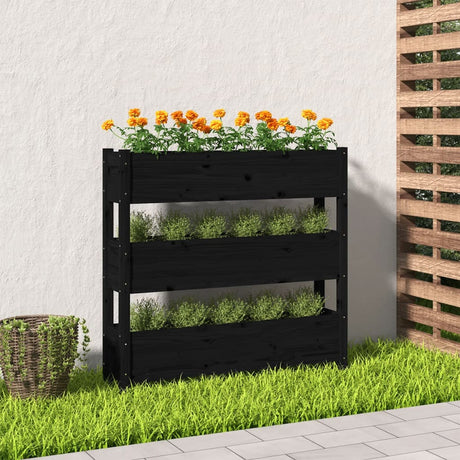 VIDAXX PLANTER 112X25X104.5 cm Solid fyrretræ sort