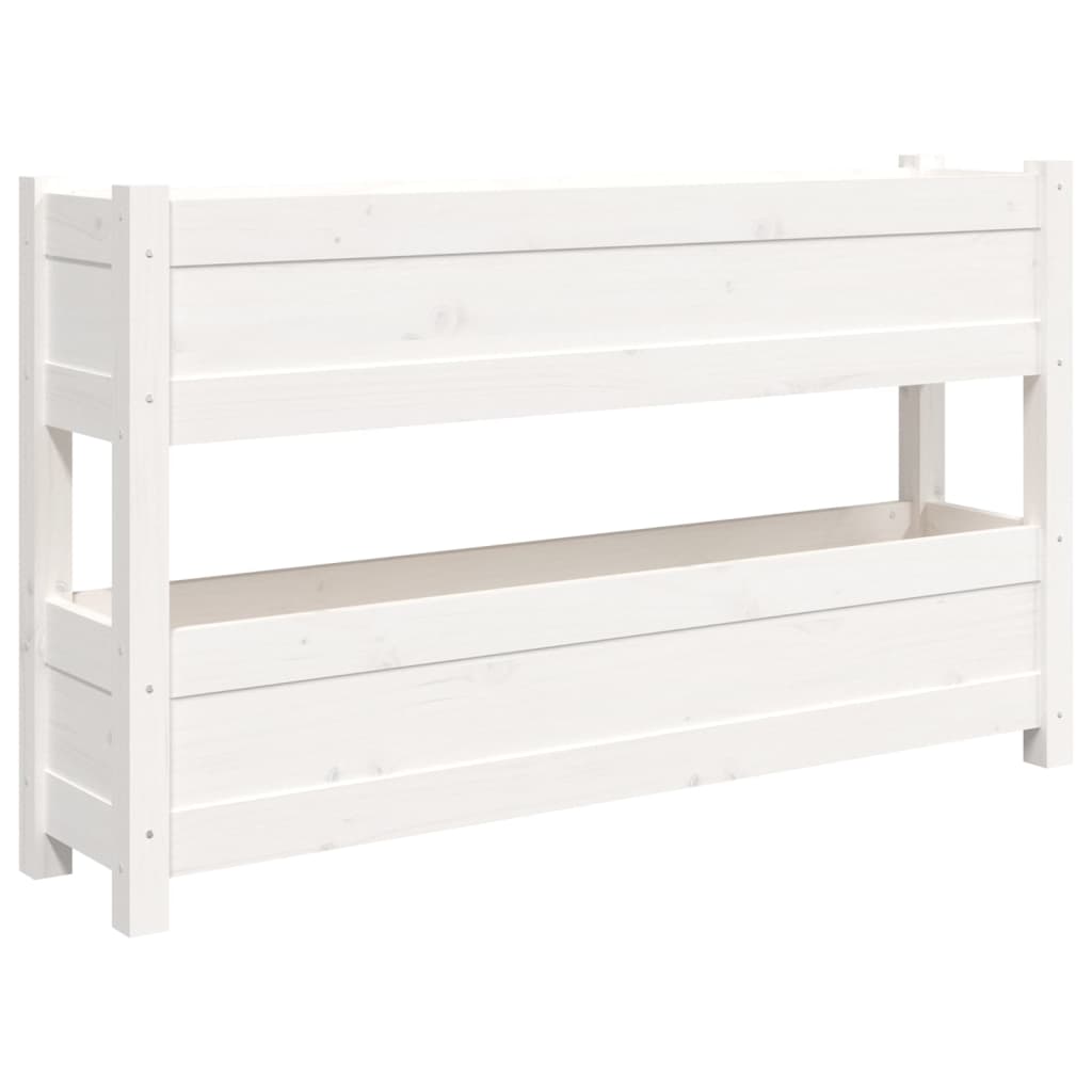 VIDAXX PLANTER 112X25X66 CM SOLID PINE TRÆS HVID