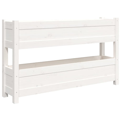 VIDAXX PLANTER 112X25X66 CM SOLID PINE TRÆS HVID