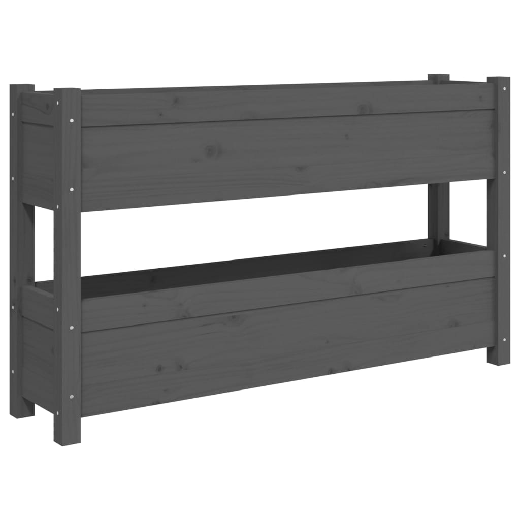 VIDAXX PLANTER 112X25X66 CM SOLID PINE TRE GRÅ