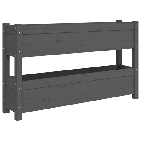 VIDAXX PLANTER 112X25X66 CM SOLID PINE TRE GRÅ