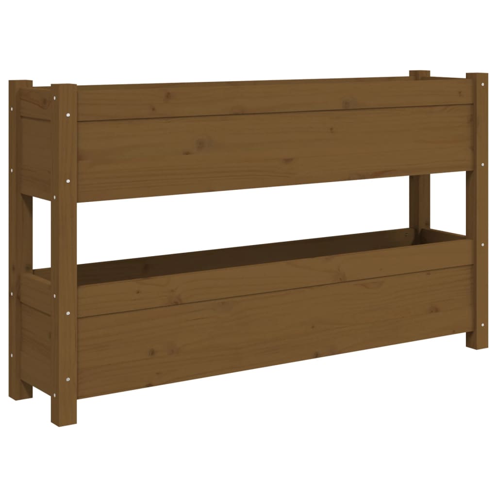 VIDAXX PLANTER 112X25X66 CM SOLID PINE TRE HONEY BRUN