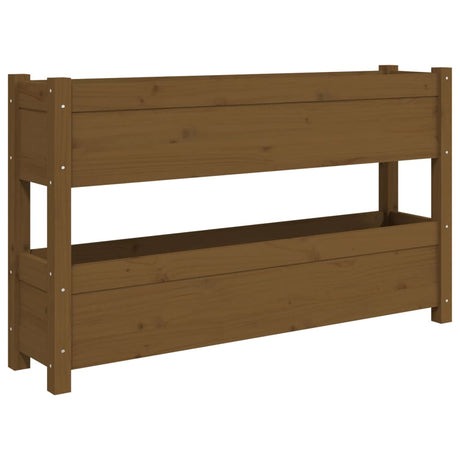 VIDAXX PLANTER 112X25X66 CM SOLID PINE TRE HONEY BRUN