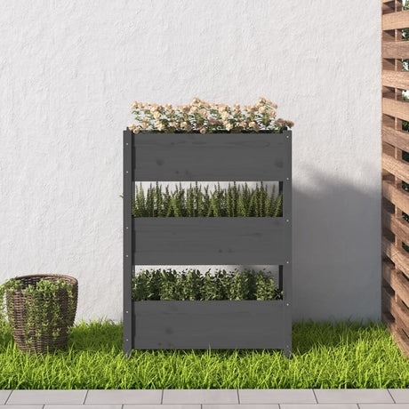 VIDAXX PLANTER 77X25X104.5 cm Solid fyrretræ grå