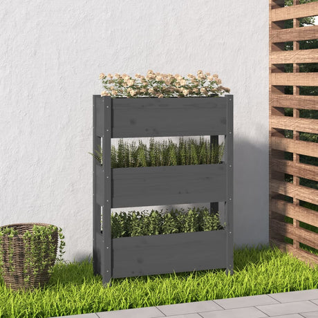 VIDAXX PLANTER 77X25X104.5 cm Solid fyrretræ grå