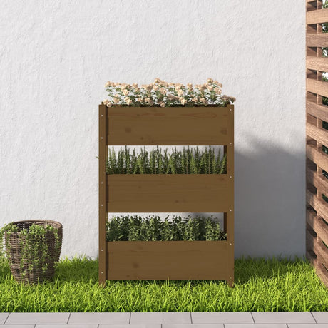 VIDAXX PLANTER 77X25X104.5 cm Solid fyrretræ Honningbrun