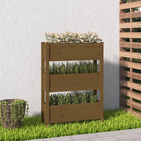 VIDAXX PLANTER 77X25X104.5 cm Solid fyrretræ Honningbrun