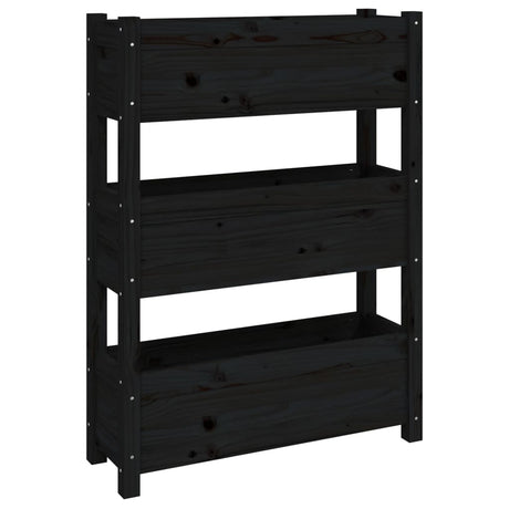 VIDAXX PLANTER 77X25X104.5 cm Solid fyrretræ sort