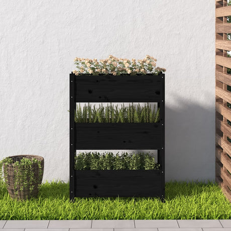 VIDAXX PLANTER 77X25X104.5 cm Solid fyrretræ sort
