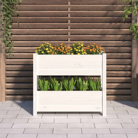 VIDAXX PLANTER 77X25X66 CM SOLID PINE TRÆS HVID