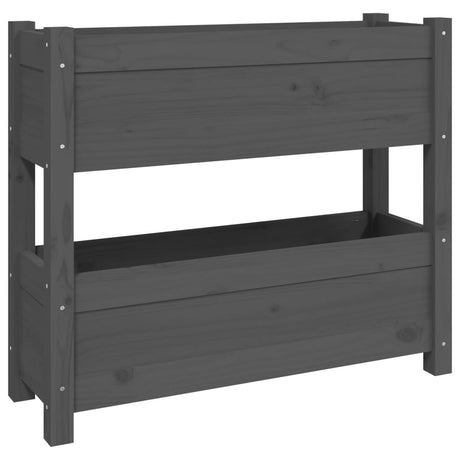 VIDAXX PLANTER 77X25X66 CM SOLID PINE TRE GRÅ