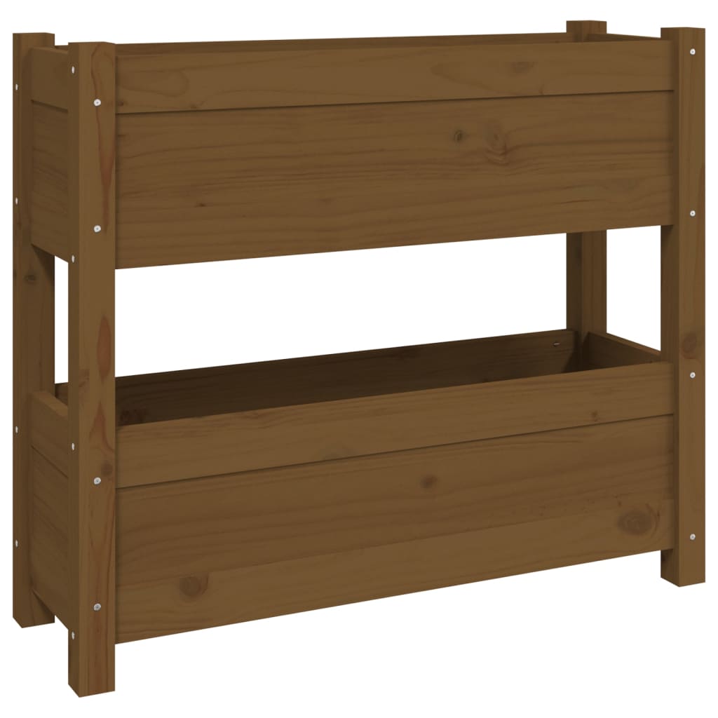 VIDAXX PLANTER 77X25X66 CM SOLID PINE TRE HONEY BRUN