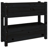 VIDAXX PLANTER 77X25X66 CM SOLID PINE TRÆ Sort