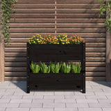 VIDAXX PLANTER 77X25X66 CM SOLID PINE TRÆ Sort