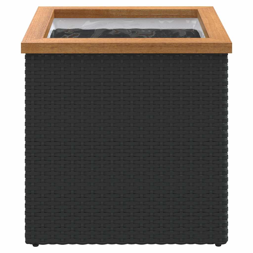 Vidaxl planter 40x40x40 cm poly rattan sort