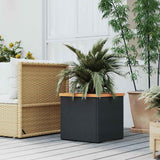 Vidaxl planter 40x40x40 cm poly rattan sort