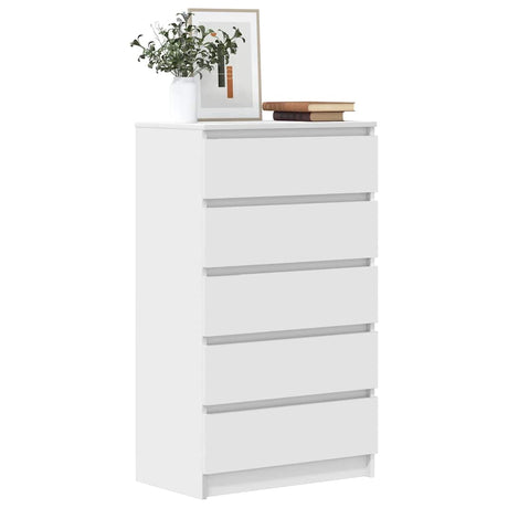 Vidaxl ladekast 60x36x103 cm bewerkt hout wit