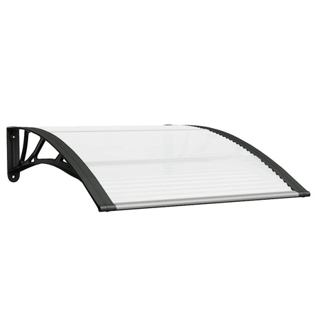 VIDAXX Dørbaldakin 100x75 cm polycarbonat sort og gennemsigtig