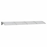 VIDAXX Dørbaldakin 350x75 cm polycarbonatgrå og gennemsigtig