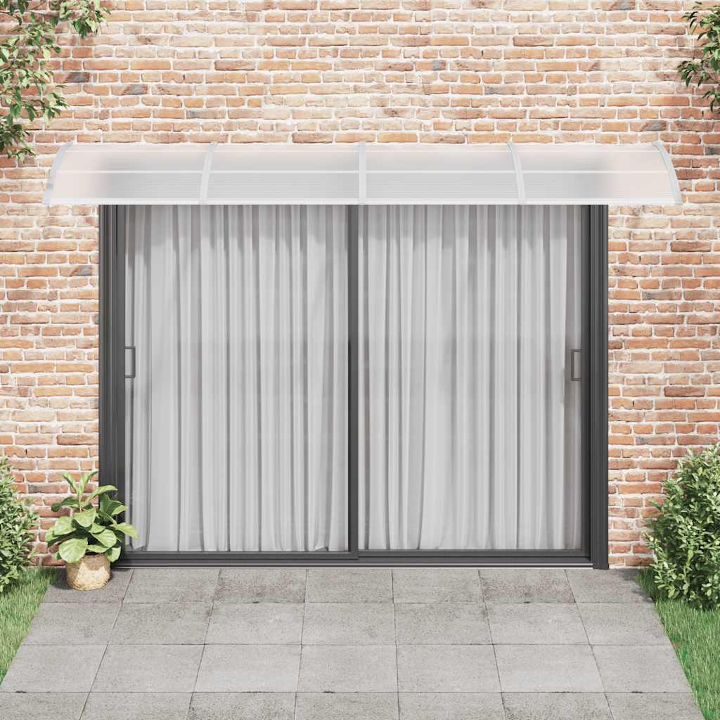 VIDAXX Dørbaldakin 350x75 cm polycarbonatgrå og gennemsigtig
