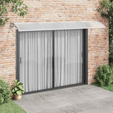 VIDAXX Dørbaldakin 350x75 cm polycarbonatgrå og gennemsigtig