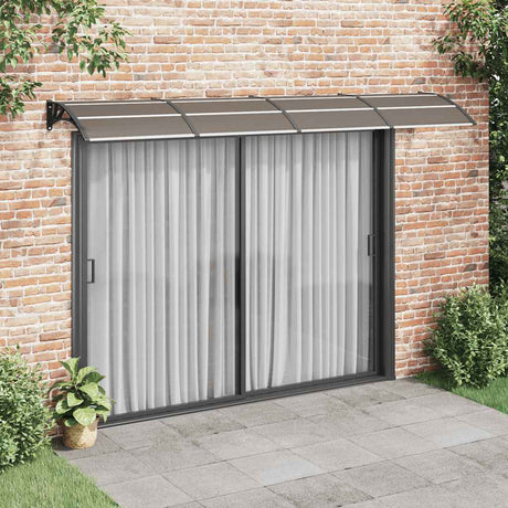 Vidaxx dør baldakin sort 350x100 cm polycarbonat