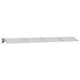 VIDAXX Dørbaldakin 400x75 cm polycarbonatgrå og gennemsigtig