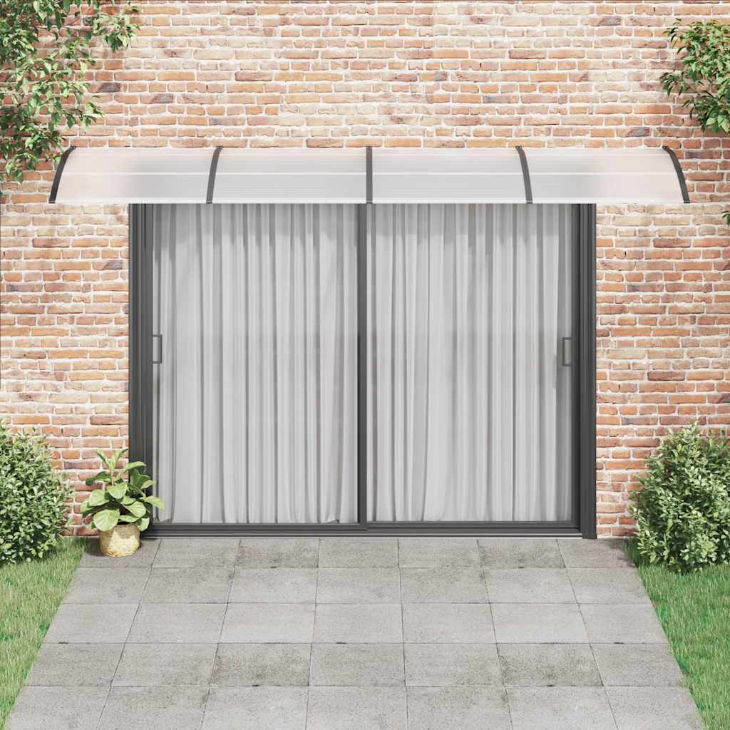 Vidaxx Door Canopy 400x100 cm polycarbonat sort