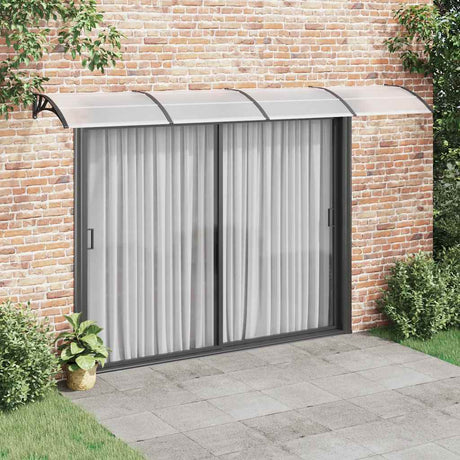 Vidaxx Door Canopy 400x100 cm polycarbonat sort
