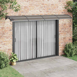 Vidaxx dør baldakin sort 400x100 cm polycarbonat