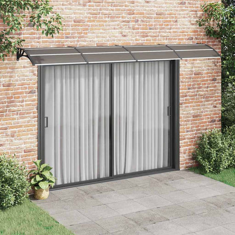 Vidaxx dør baldakin sort 400x100 cm polycarbonat