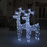 Vidaxl Christmas Decorations Reindeer 2 PCS 60x16x100 cm akryl